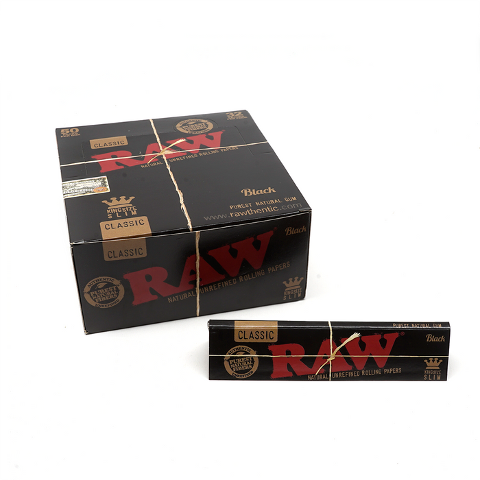 RAW Black King Size Slim Rolling Papers